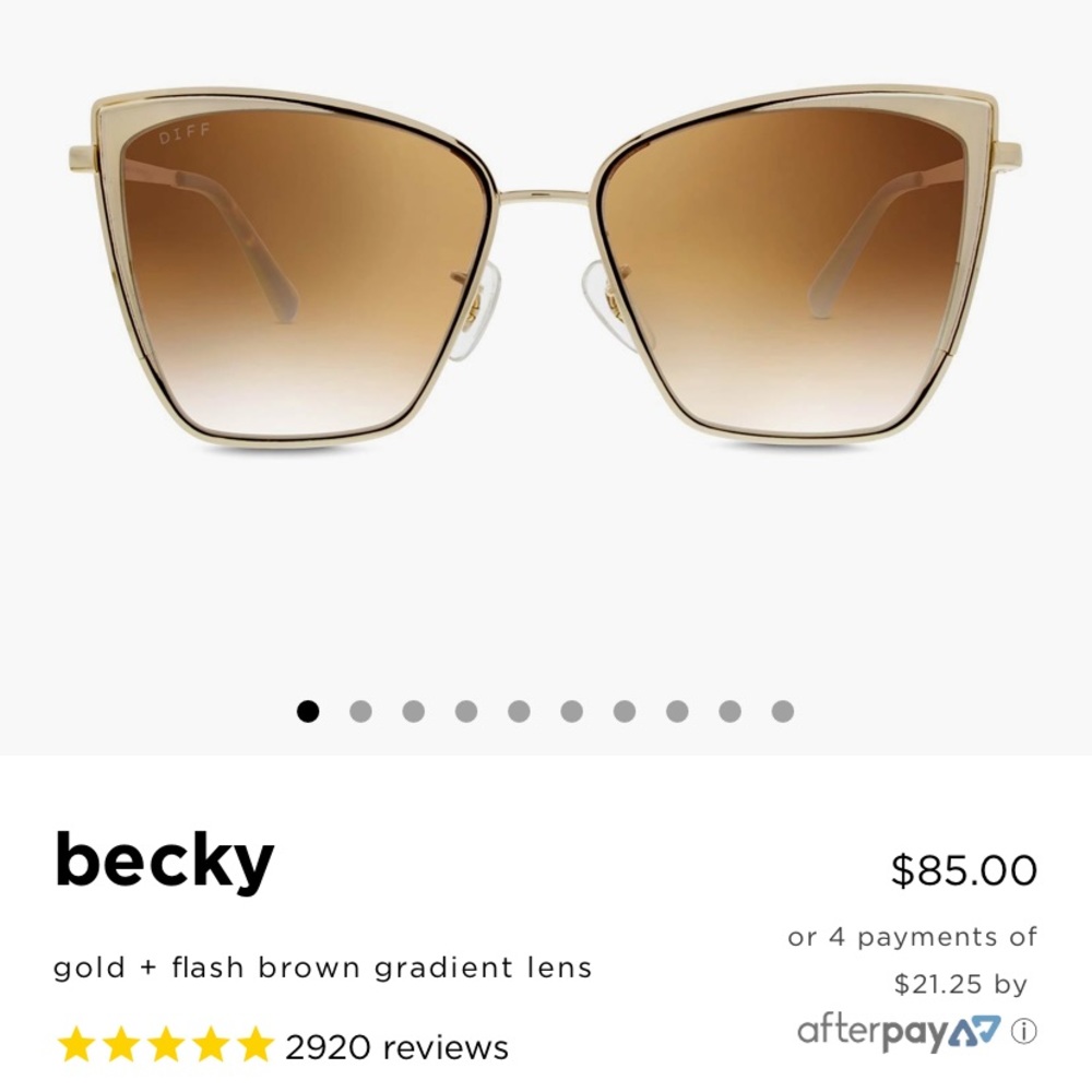 Brand new “Becky” Diff sunglasses